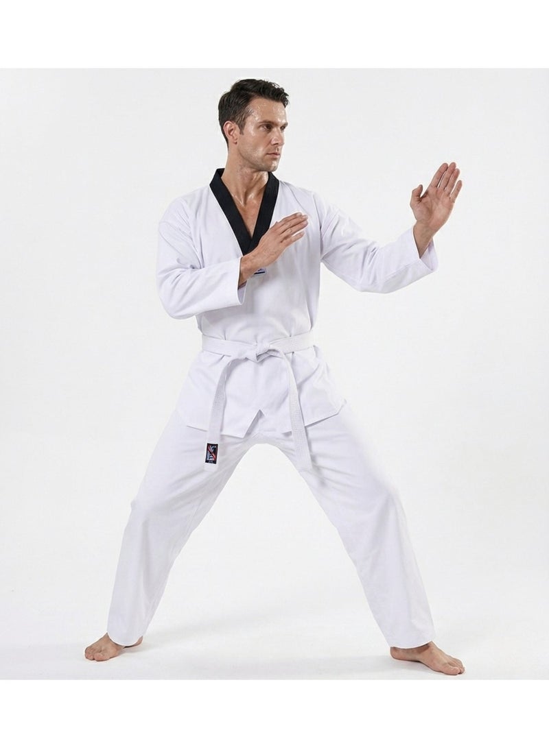 Spall Taekwondo Suit Uniform for Men, Women and Kids – Premium Martial Arts Dobok Set with White Belt – Lightweight Breathable TKD Training Gi - Image 1